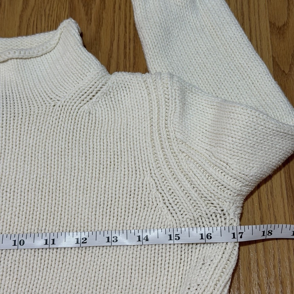 J Crew Always Sweater Womens White Mock Neck Knit Pullover Cotton XXS - Picture 7 of 10